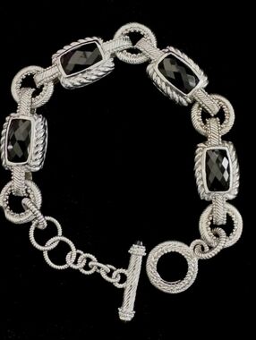 Judith Ripka Black Onyx Sterling Silver Bracelet